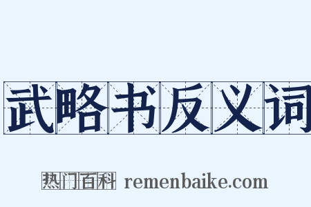 武略书反义词是什么意思的图片